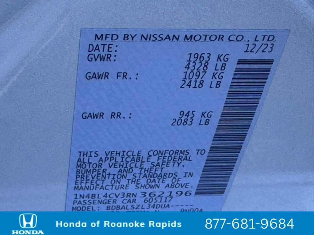 2024 Nissan Altima 2.5 SR