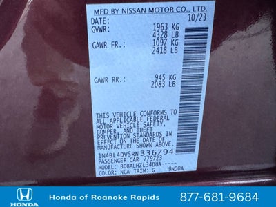 2024 Nissan Altima 2.5 SV