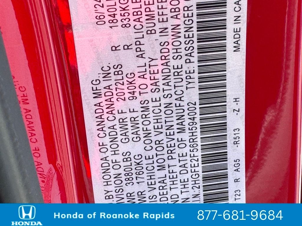 2024 Honda Civic Sport