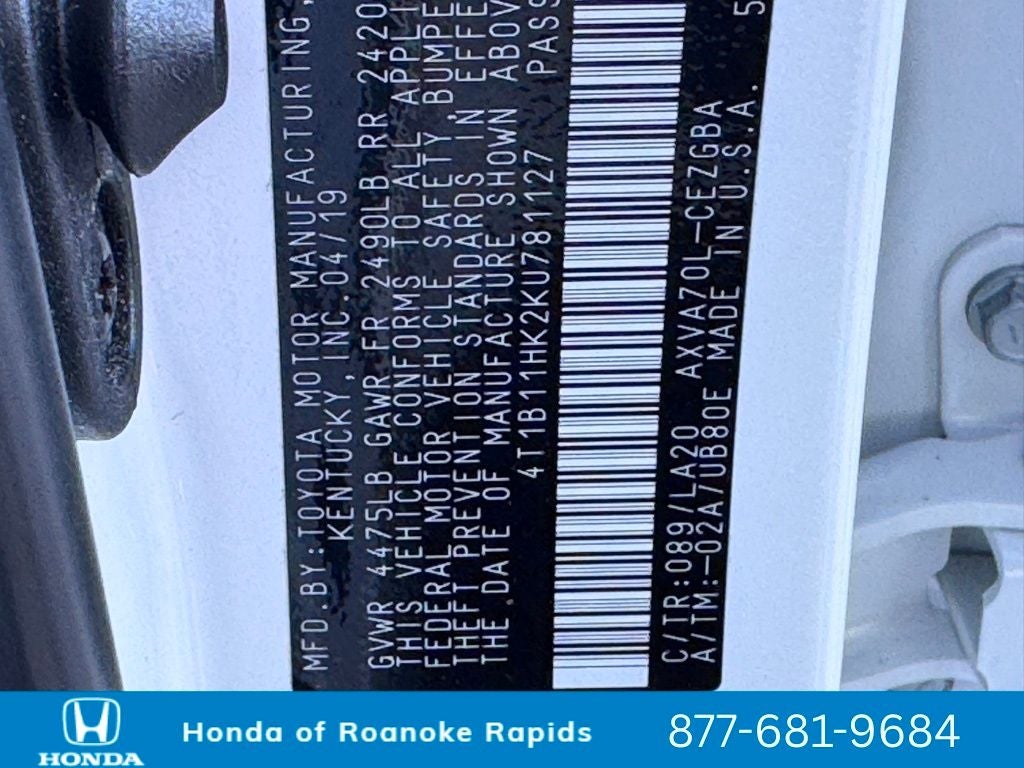 2019 Toyota Camry XLE