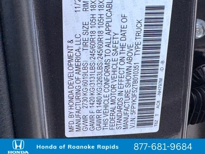 2026 Honda Ridgeline RTL