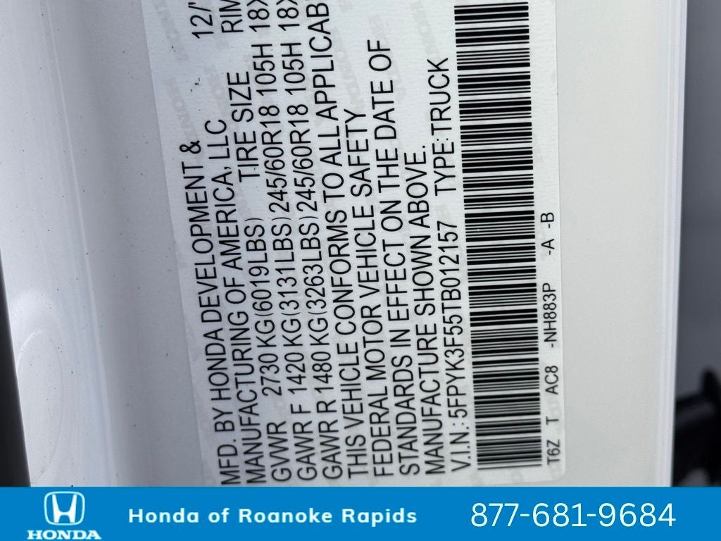 2026 Honda Ridgeline RTL