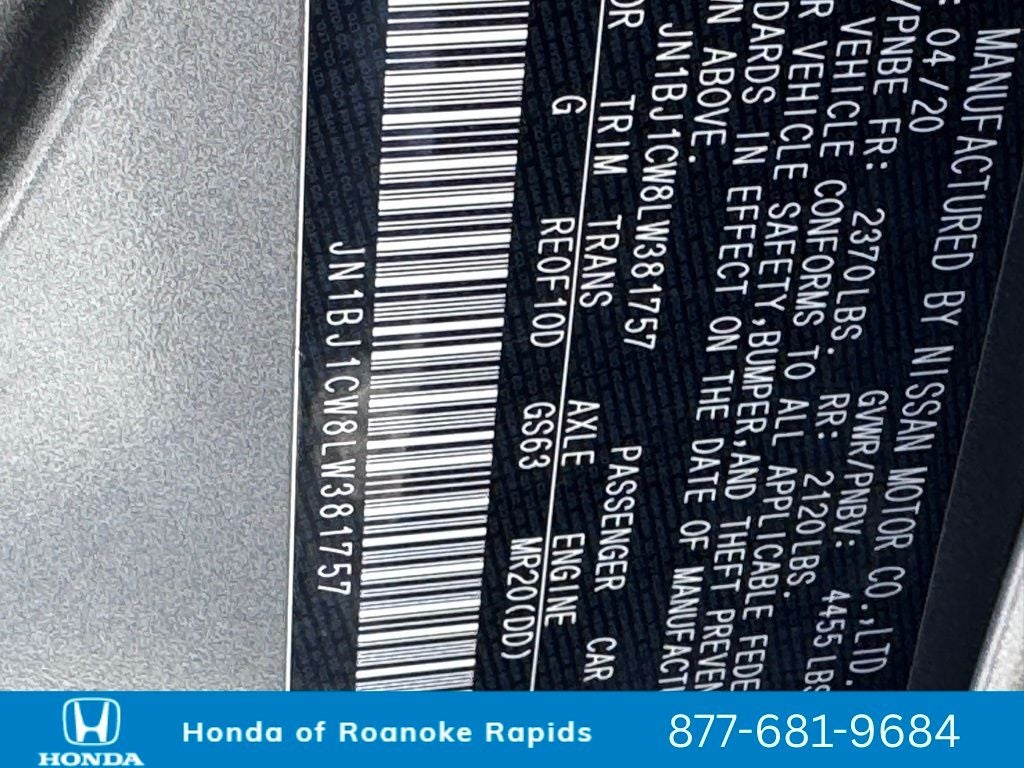 2020 Nissan Rogue Sport S